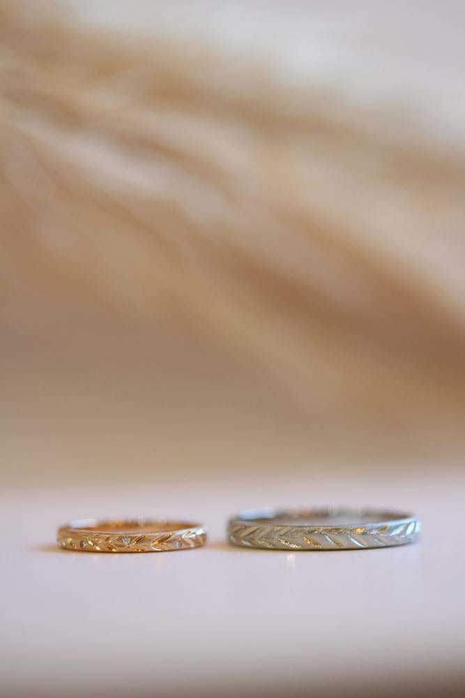 レモンバーベナマリッジリング【A様オーダーメイド結婚指輪】