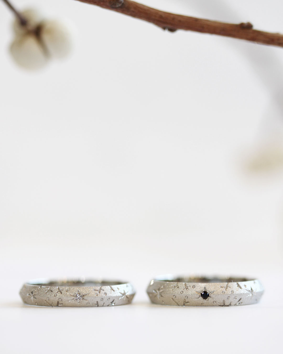 自然の模様が輝くマリッジリング【瀬尾様オーダーメイド結婚指輪】