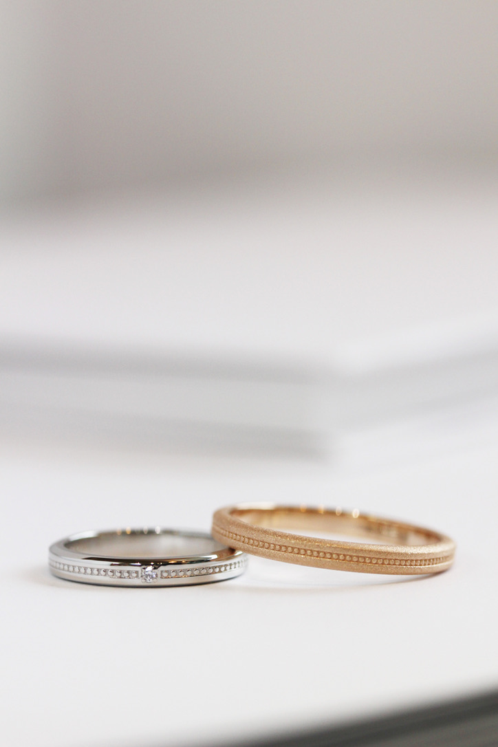 ミルうちデザインのオーダーメイドマリッジリング(N様 結婚指輪)